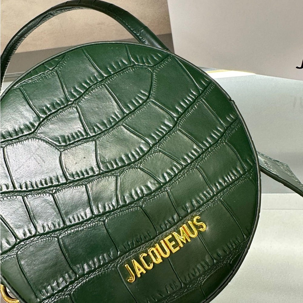 Jacquemus green leather shoulder bag, 11.5X15.5X15.5cm - Picture 6 of 9
